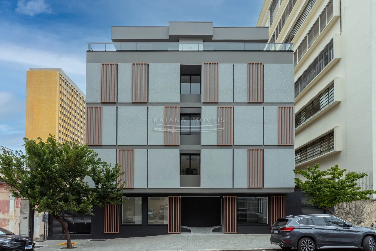 Apartamento de 1 quarto com cozinha compacta e box de vidro — photo 2