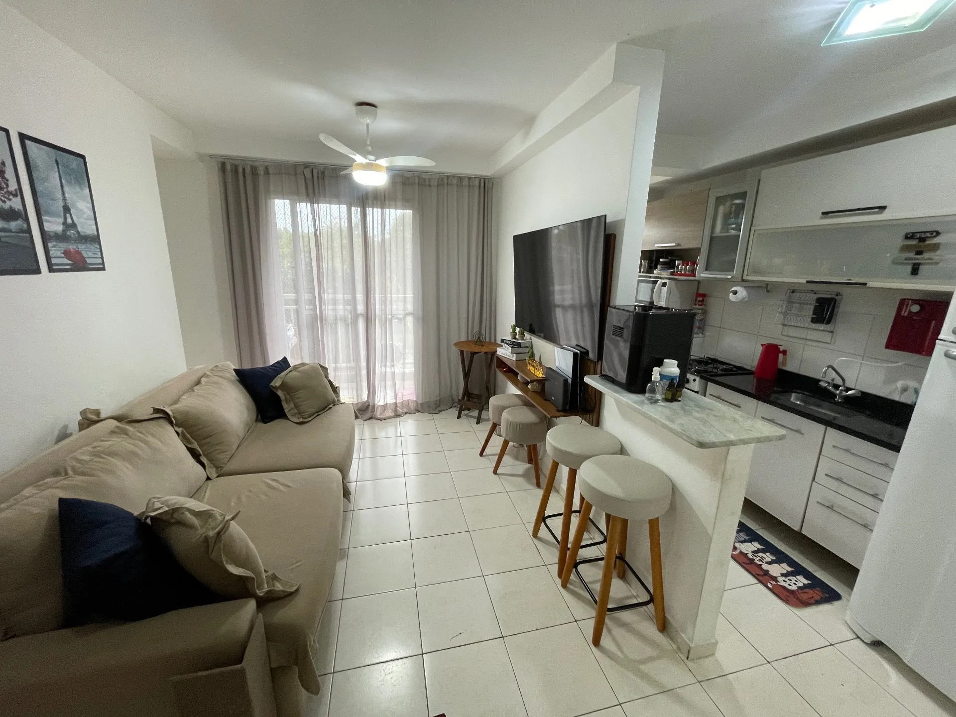 Furnished 52 m² apartment with 2 bedrooms and 1 parking spot — photo 4