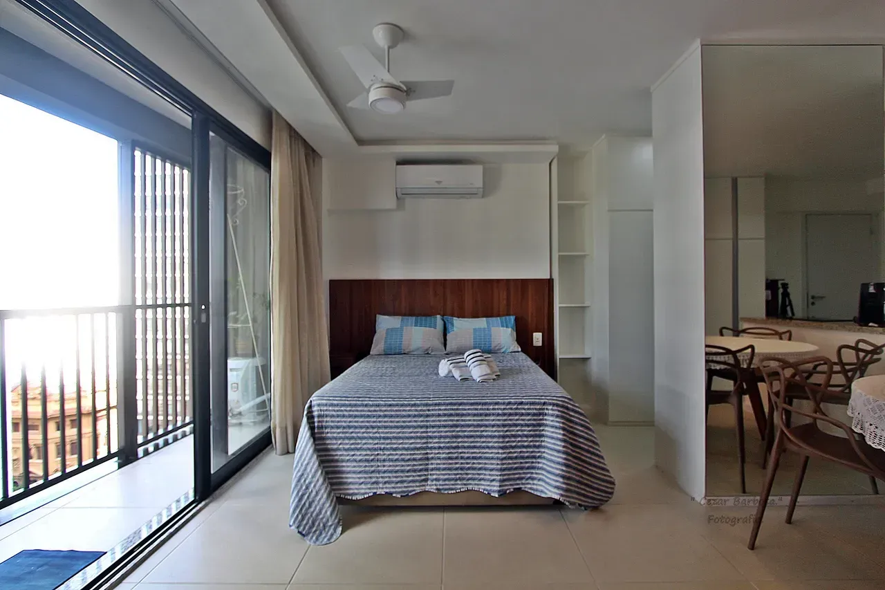 Apartamento amueblado de 1 dormitorio con cocina abierta