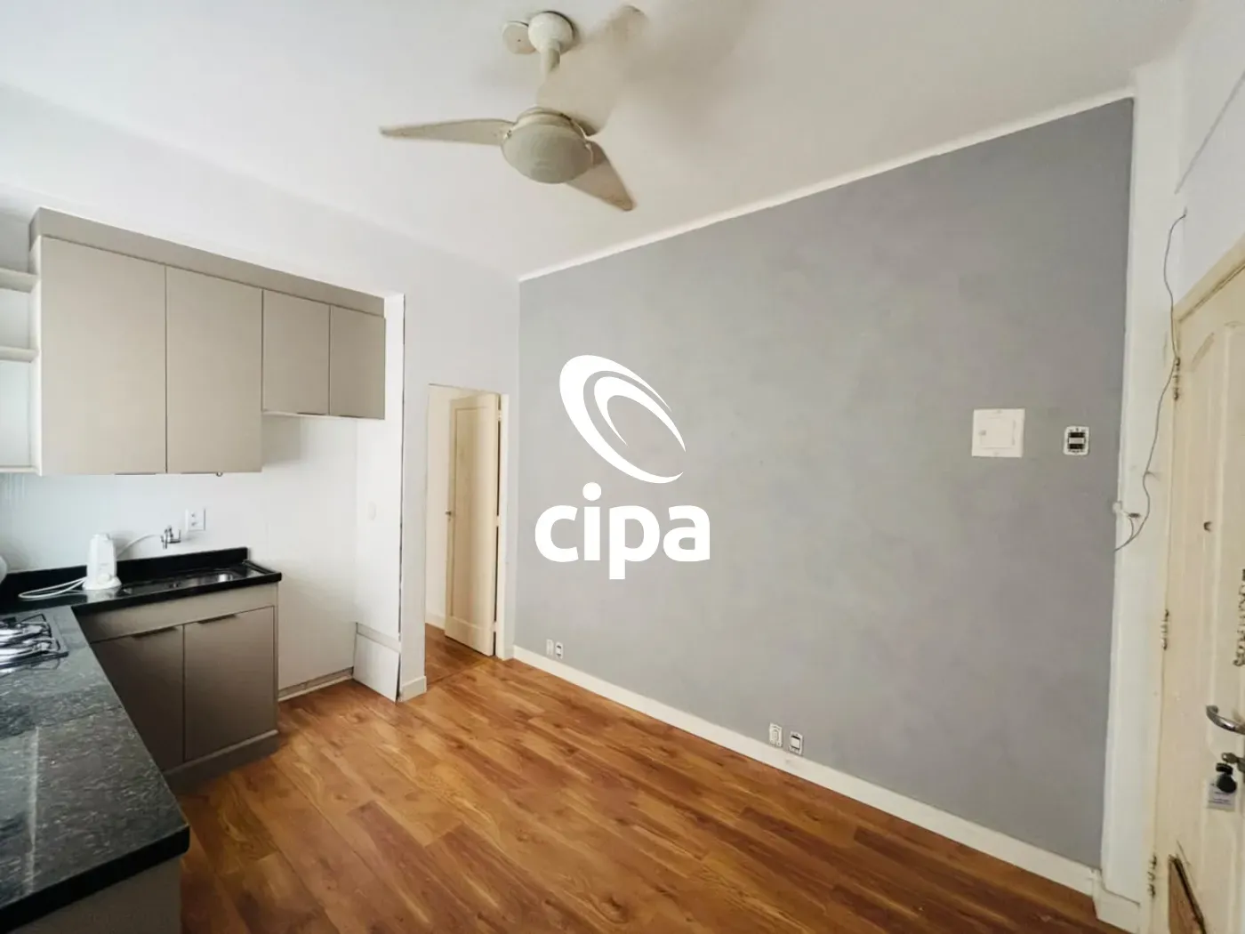 One-bedroom apartment with wood or laminate floors — photo 13