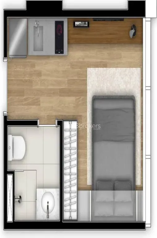 1-bedroom 31 m² apartment, no parking — photo 36