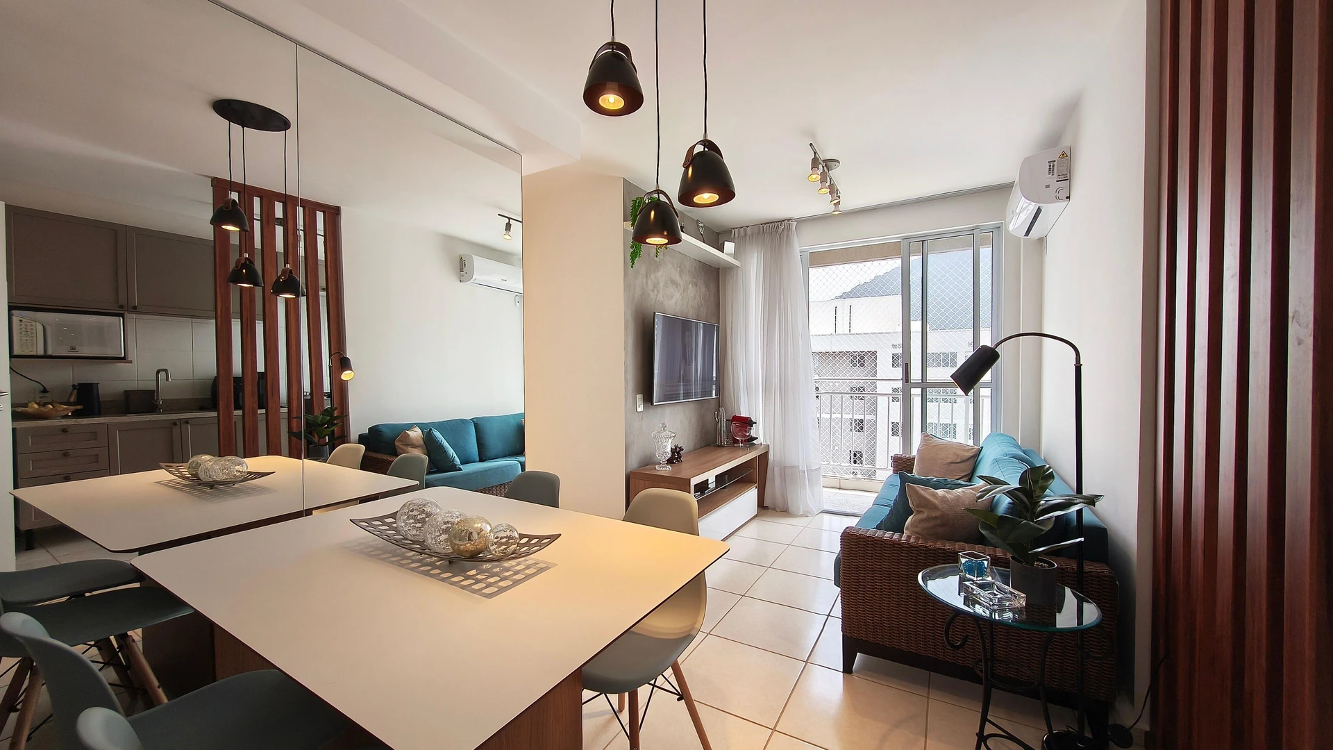 Mountain view in a 2-bedroom apartment, 53 m²