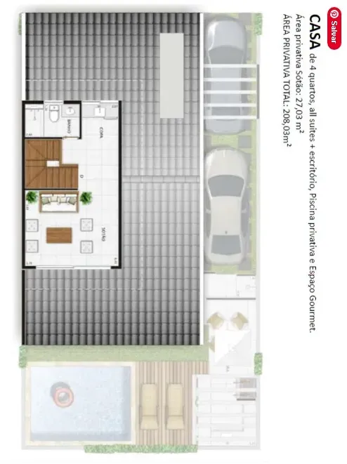 Balcony with a grill in a 5-bedroom house, 220 m² — photo 66