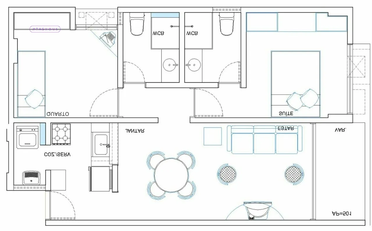 60 m² apartment with 2 bedrooms 1 en-suite and 1 parking spot — photo 9