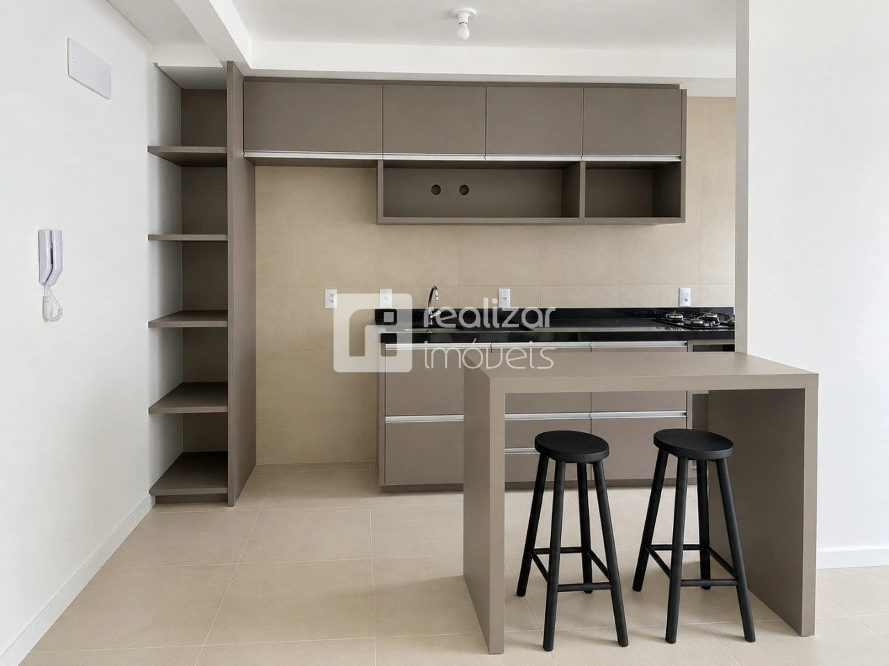 Apartment, 37 m², with a grill on the balcony
