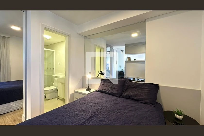 Furnished studio with an open-plan kitchen and 1 bath — photo 12