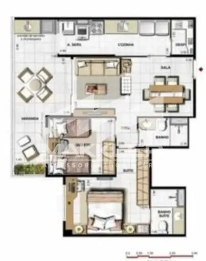 Washing machine in a 2-bedroom apartment, 74 m² — photo 4