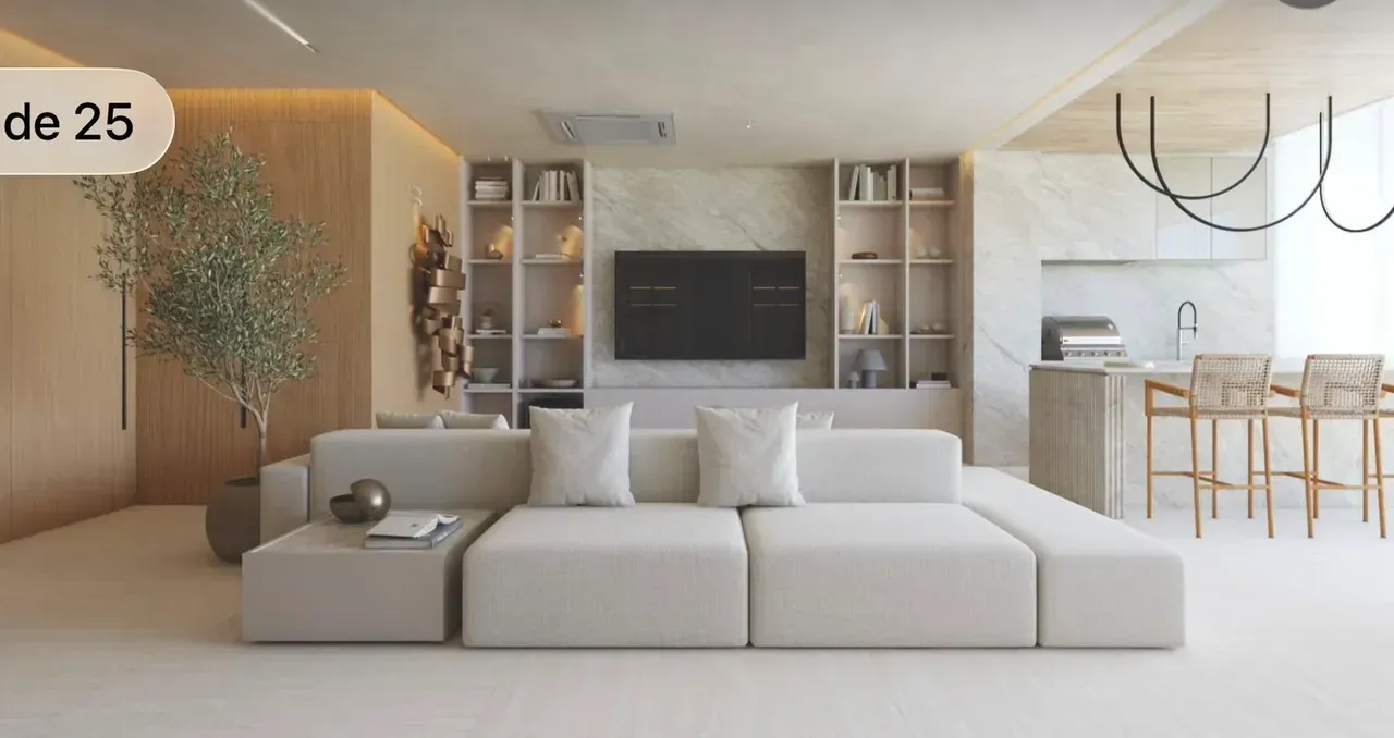Furnished apartment with 3 bedrooms and an open-plan kitchen — photo 5