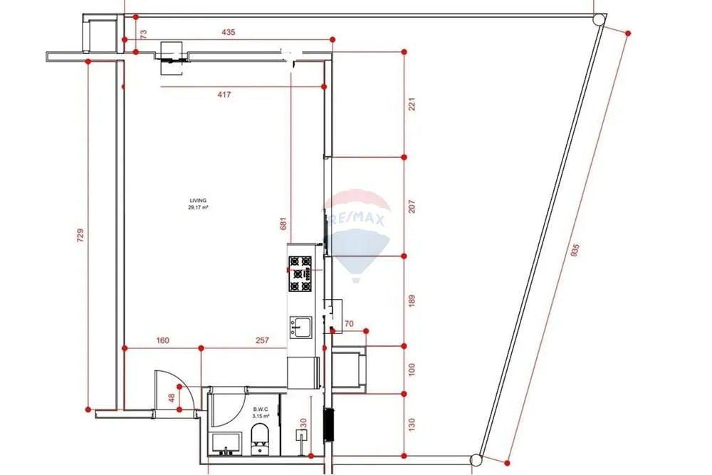 Furnished 93 m² studio on the 2nd floor with terrace — photo 19