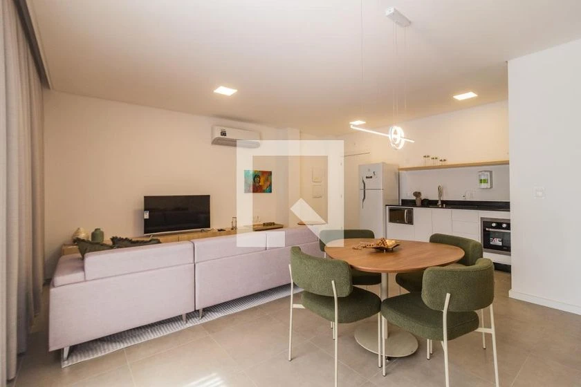 Furnished studio with 1 bedroom and open-plan kitchen — photo 4