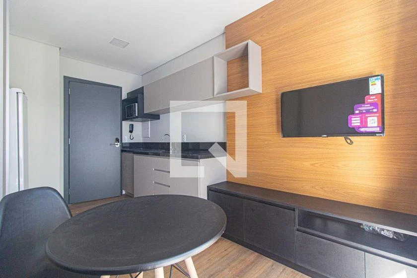 Furnished studio with 1 bedroom and open-plan kitchen — photo 12