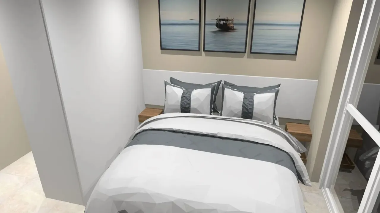 73 m² apartment with 2 bedrooms and 2 bathrooms — photo 4