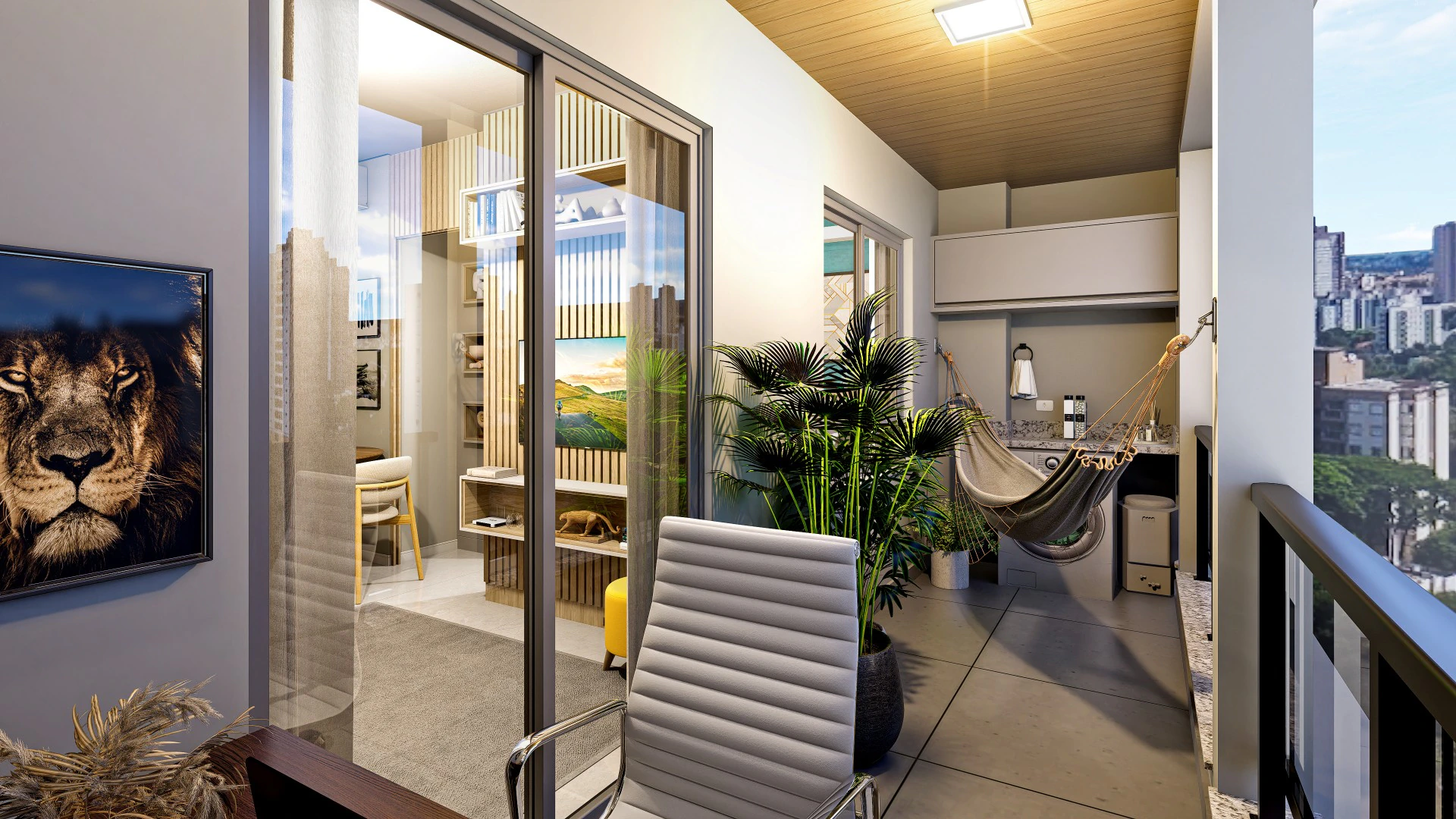 Apartamento mobiliado com 1 quarto e sacada envidraçada — photo 17