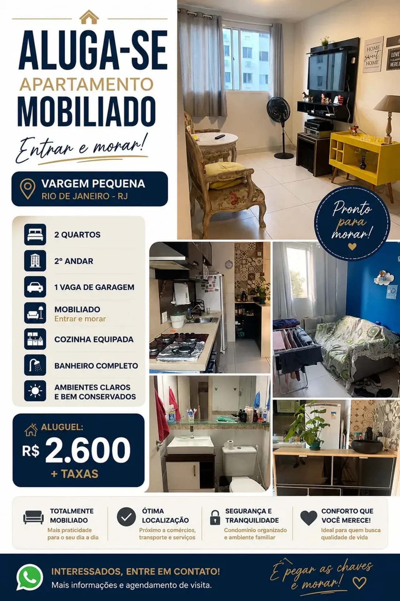 Apartamento mobiliado com 2 quartos e 1 banheiro — photo 9
