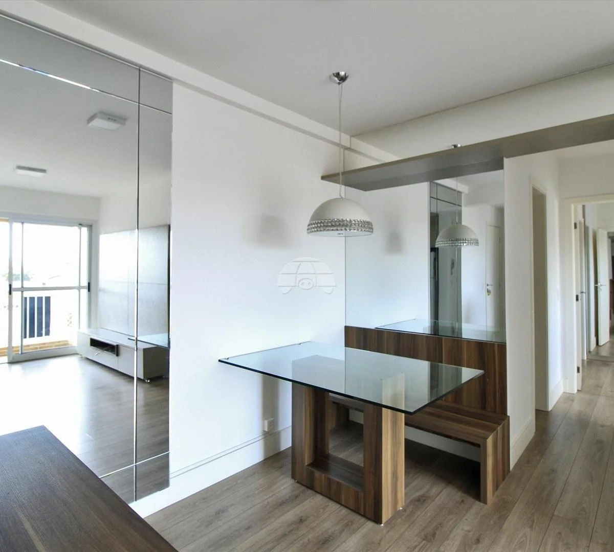Balcony with a grill in a 2-bedroom apartment, 72 m² — photo 24
