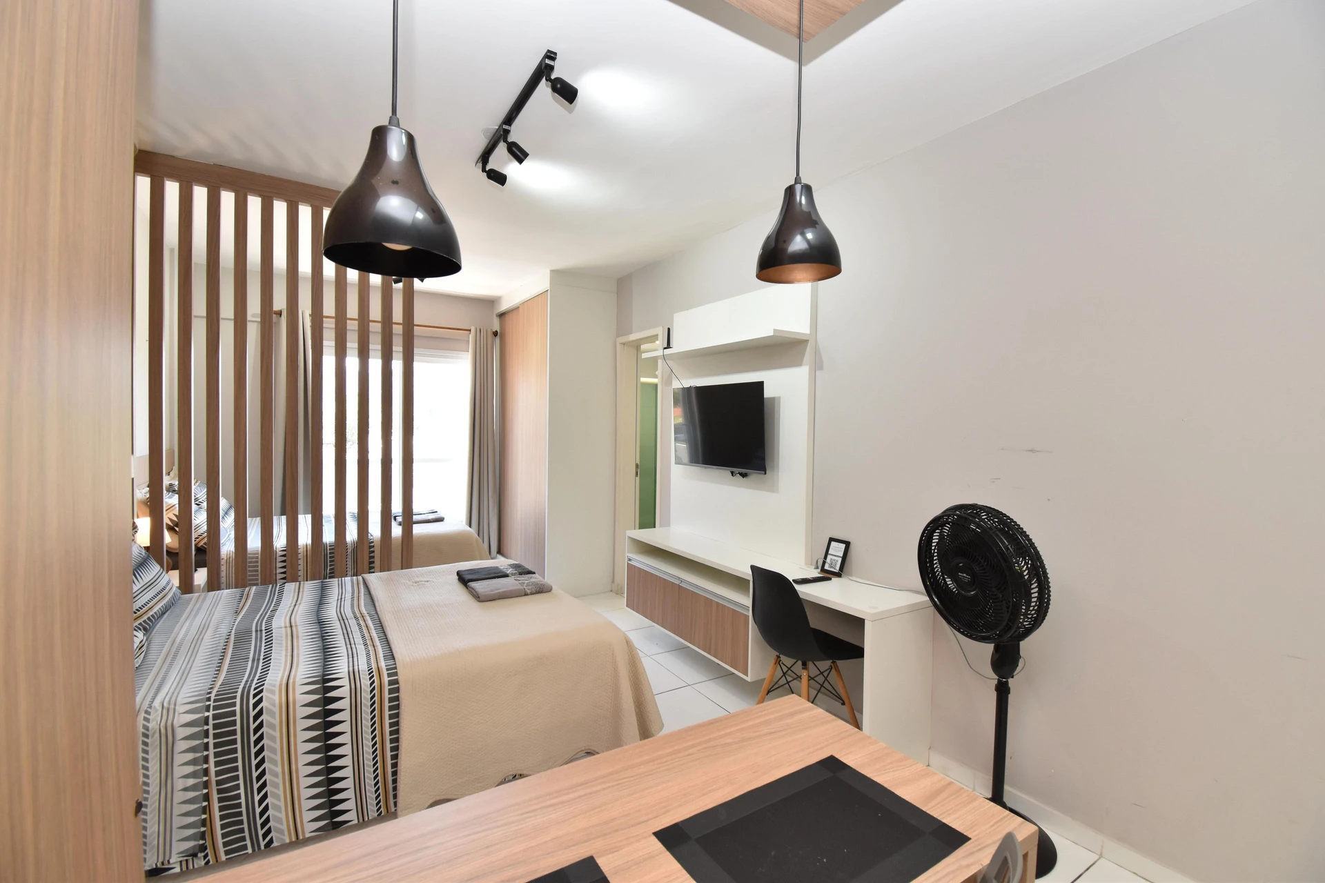 Furnished studio with 1 bedroom and 1 bathroom