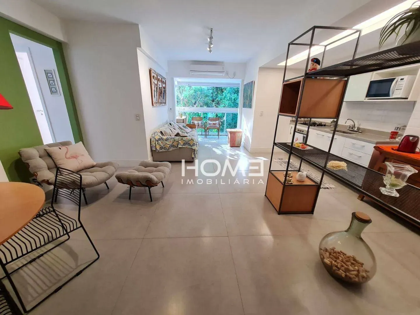 2-bedroom apartment with a grill on the balcony