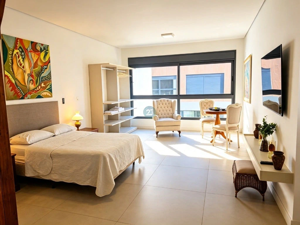 Studio with 1 bedroom, 54 m² and open-plan kitchen