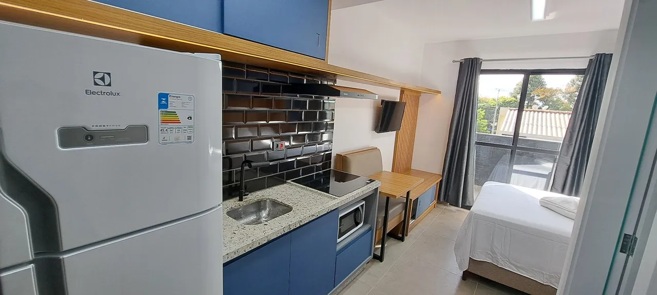 Studio apartment with 1 bedroom and a balcony