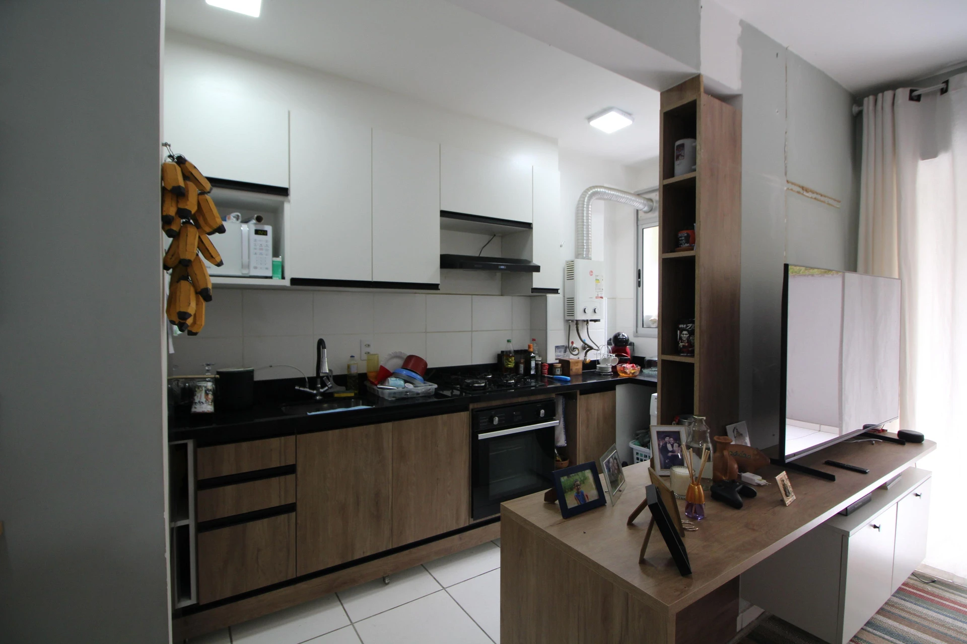 Washing machine in a 2-bedroom apartment, 69 m²