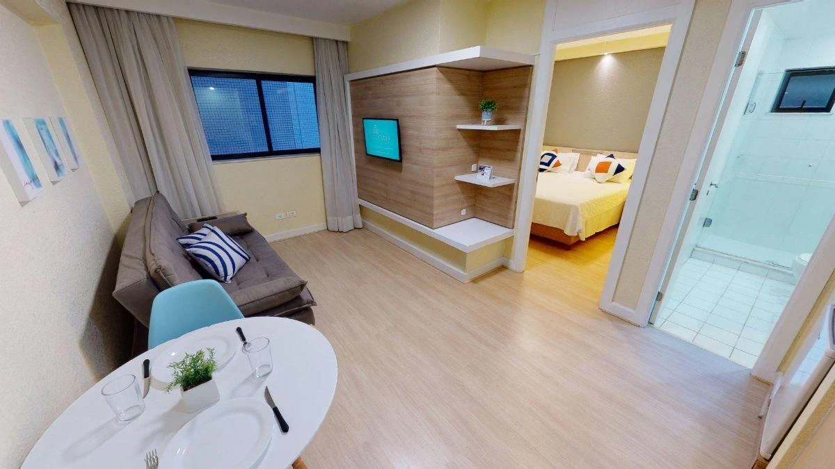 Washing machine in a one-bedroom apartment, 40 m²