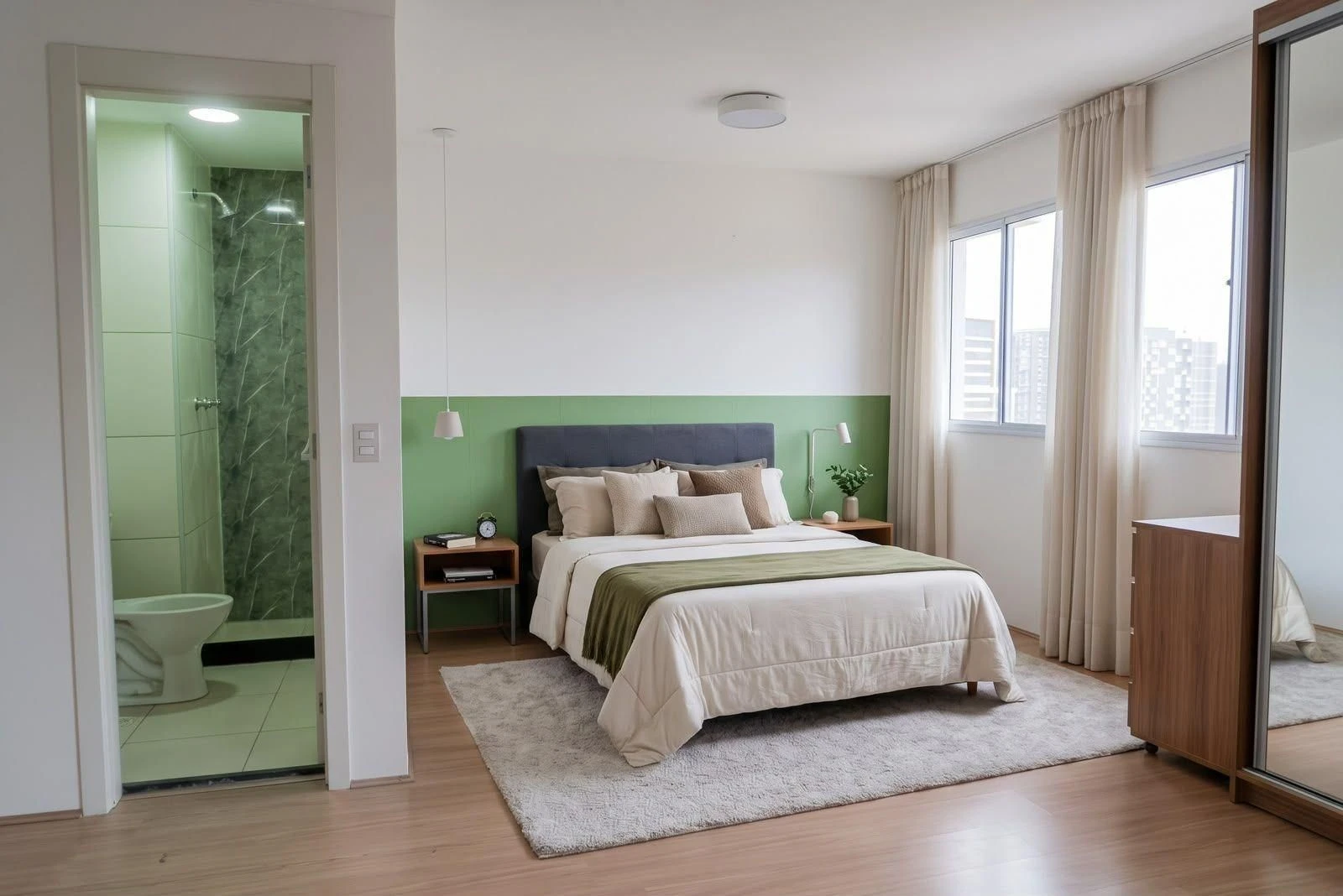 Glass-enclosed balcony in a one-bedroom apartment, 36 m² — photo 7
