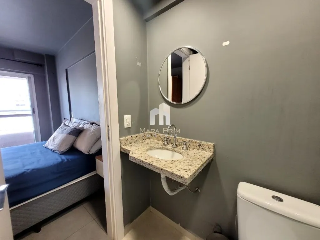 Studio mobiliado, 37 m², com espaço de home office