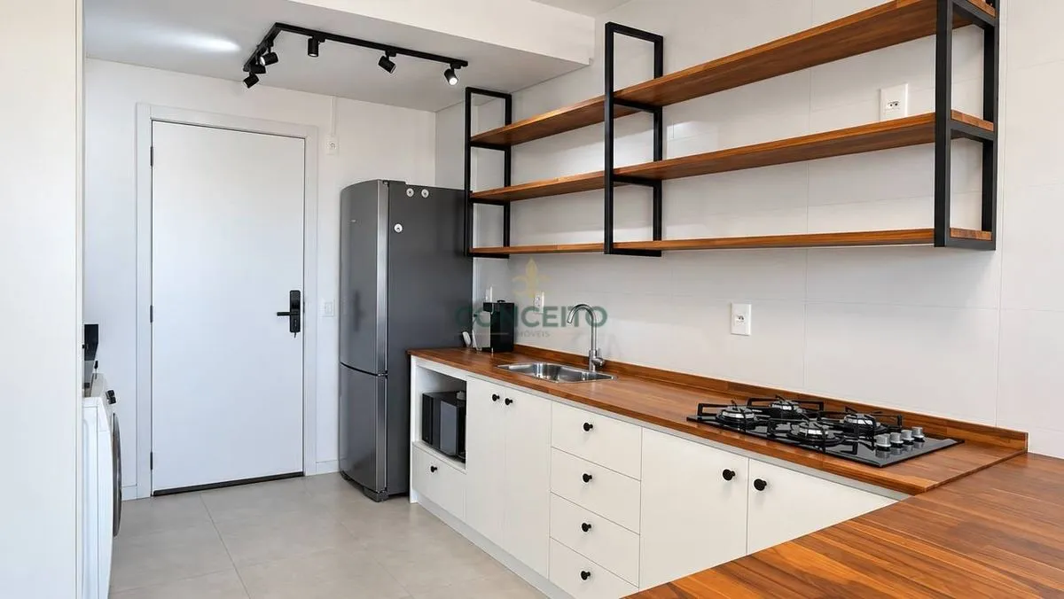 One-bedroom apartment with a washing machine