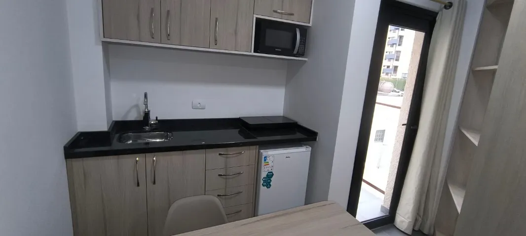 Furnished studio with 1 bedroom and 1 bathroom