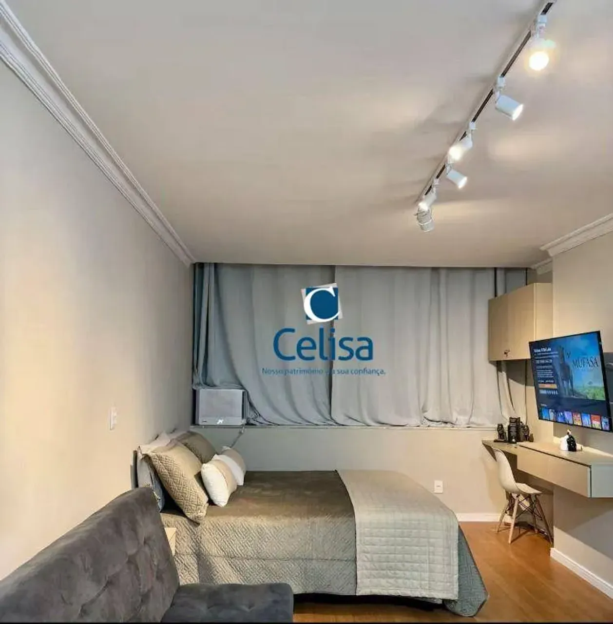 Furnished studio with open-plan kitchen and 34 m²
