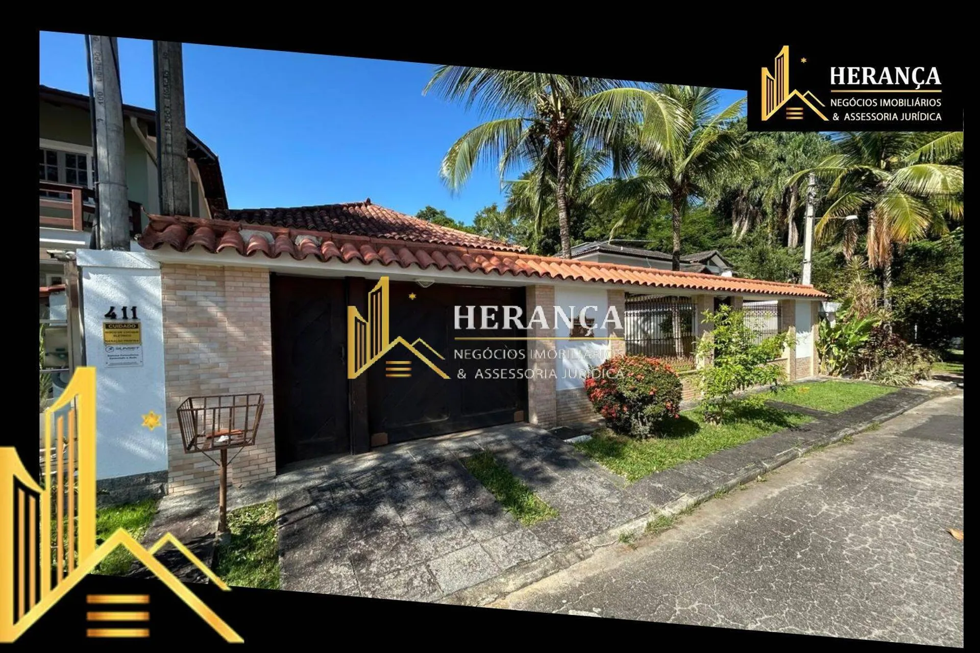 Furnished linear house with 3 bedrooms and enclosed kitchen