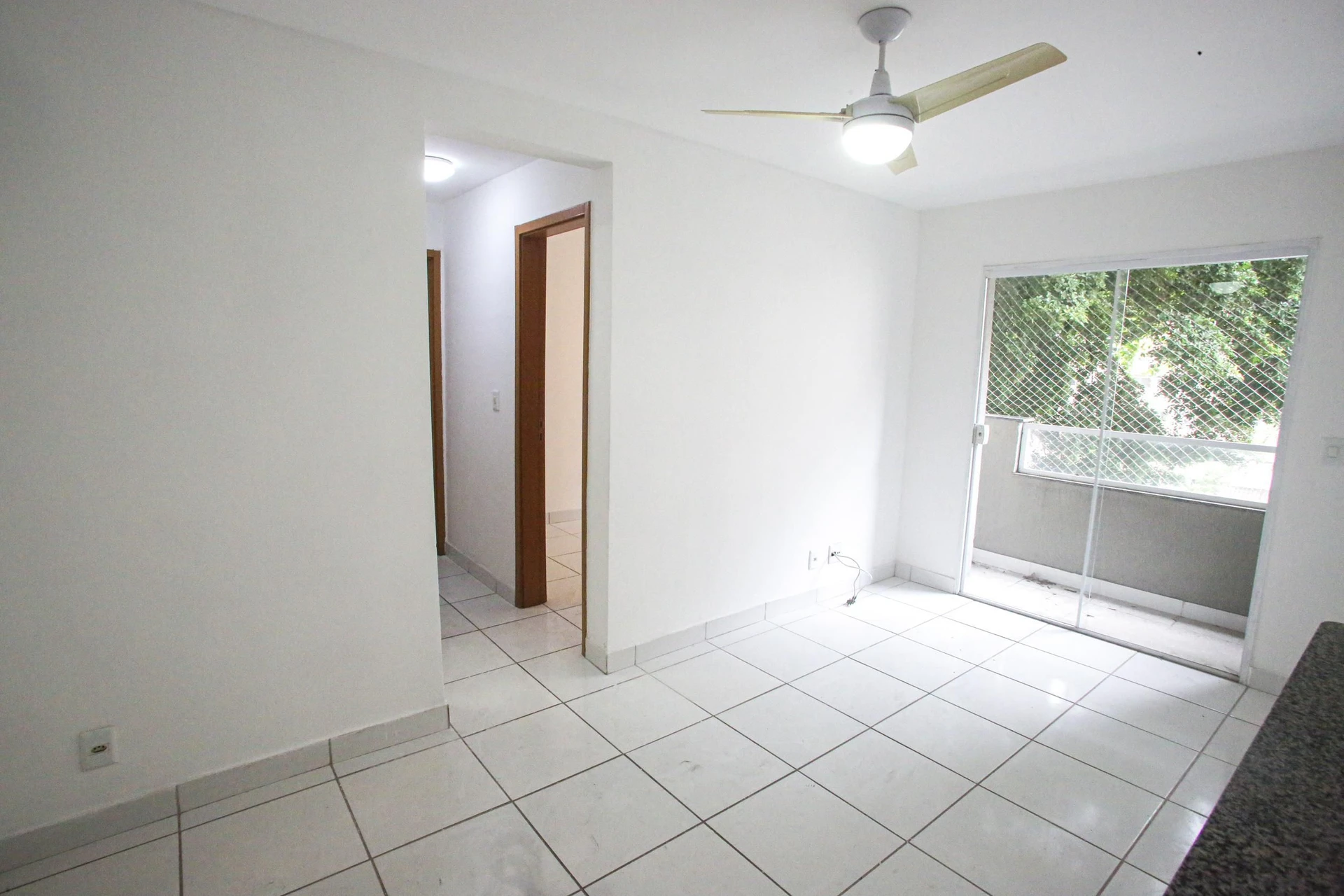 2-bedroom apartment in a building with a gym