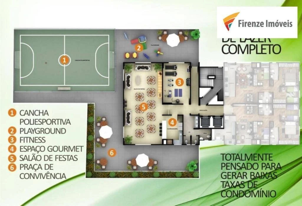 Apartamento de 3 quartos com varanda gourmet, Portão — photo 18