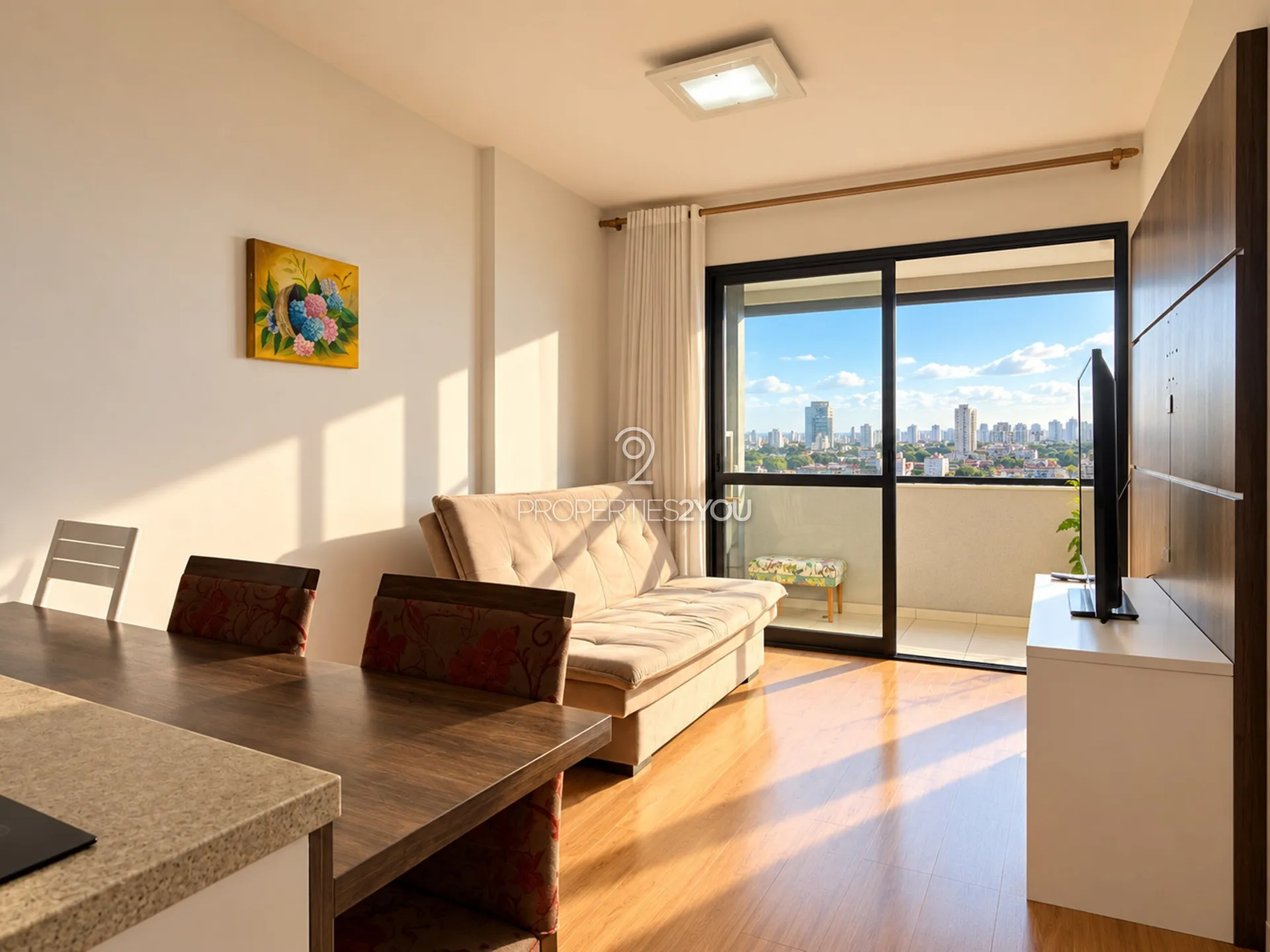 Furnished apartment with a balcony and built-in grill — photo 25