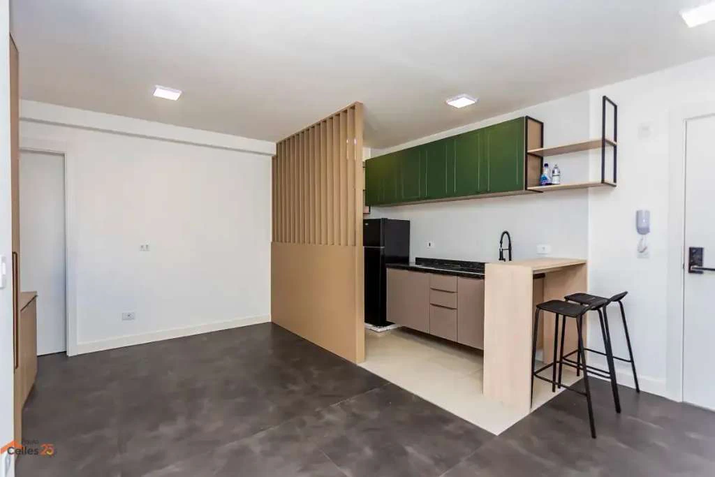 Furnished studio with balcony and an open-plan kitchen — photo 3
