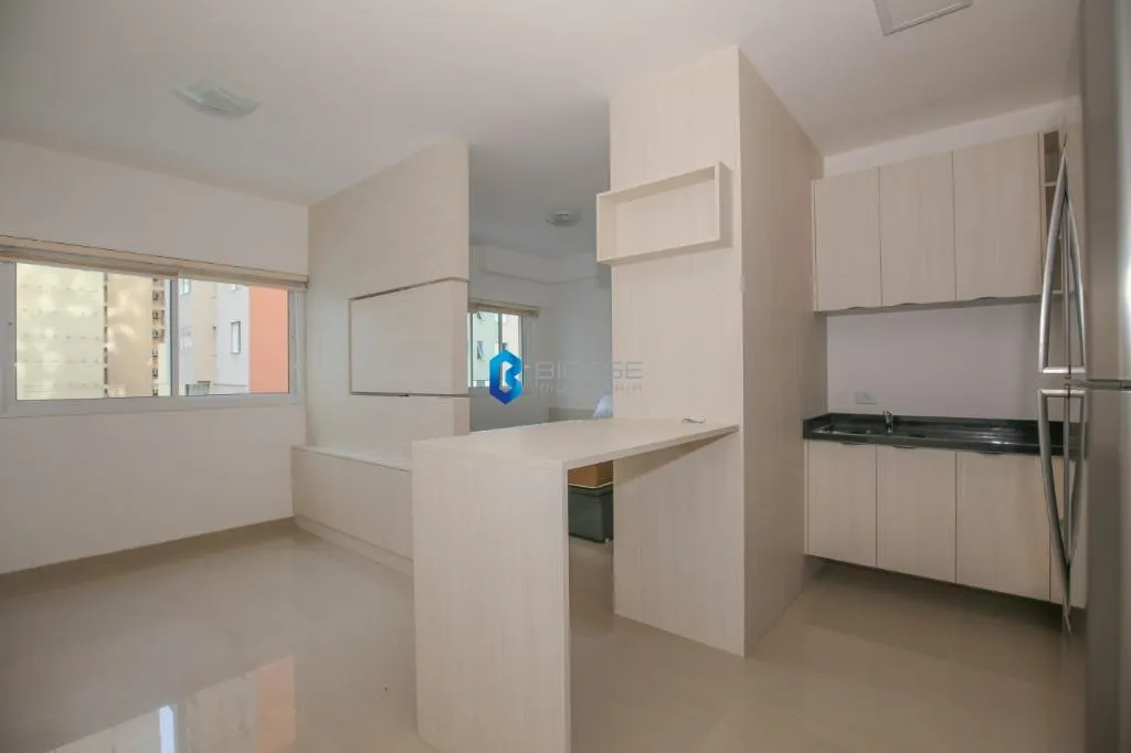1-bedroom apartment with open kitchen and glass shower — photo 9