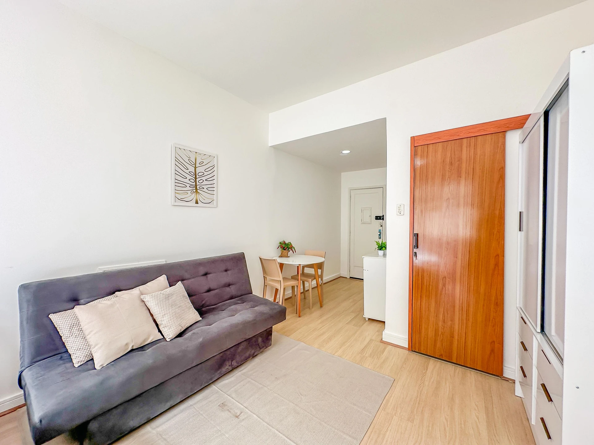 Furnished studio, 30 m², with wood or laminate floors — photo 19