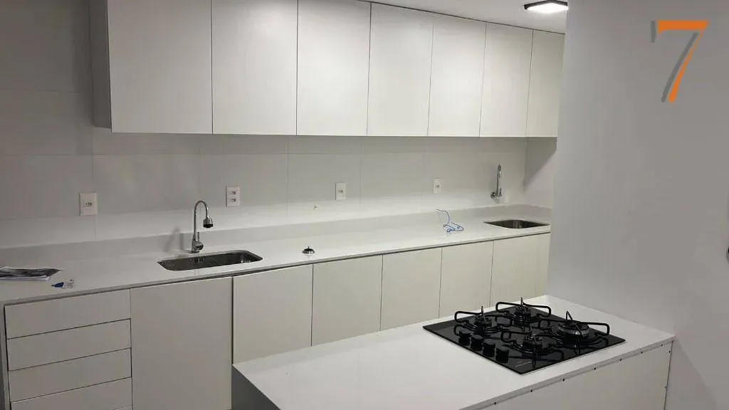 Furnished studio in a building with a coworking space
