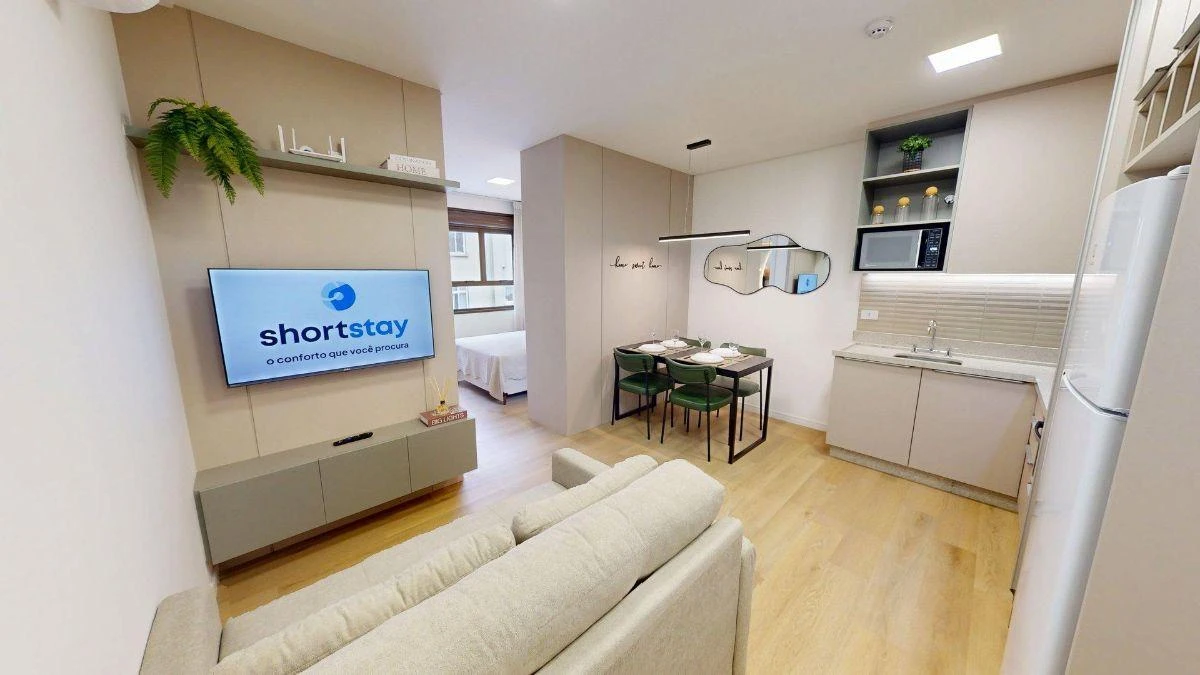 Furnished 25 m² studio with an American-style kitchen