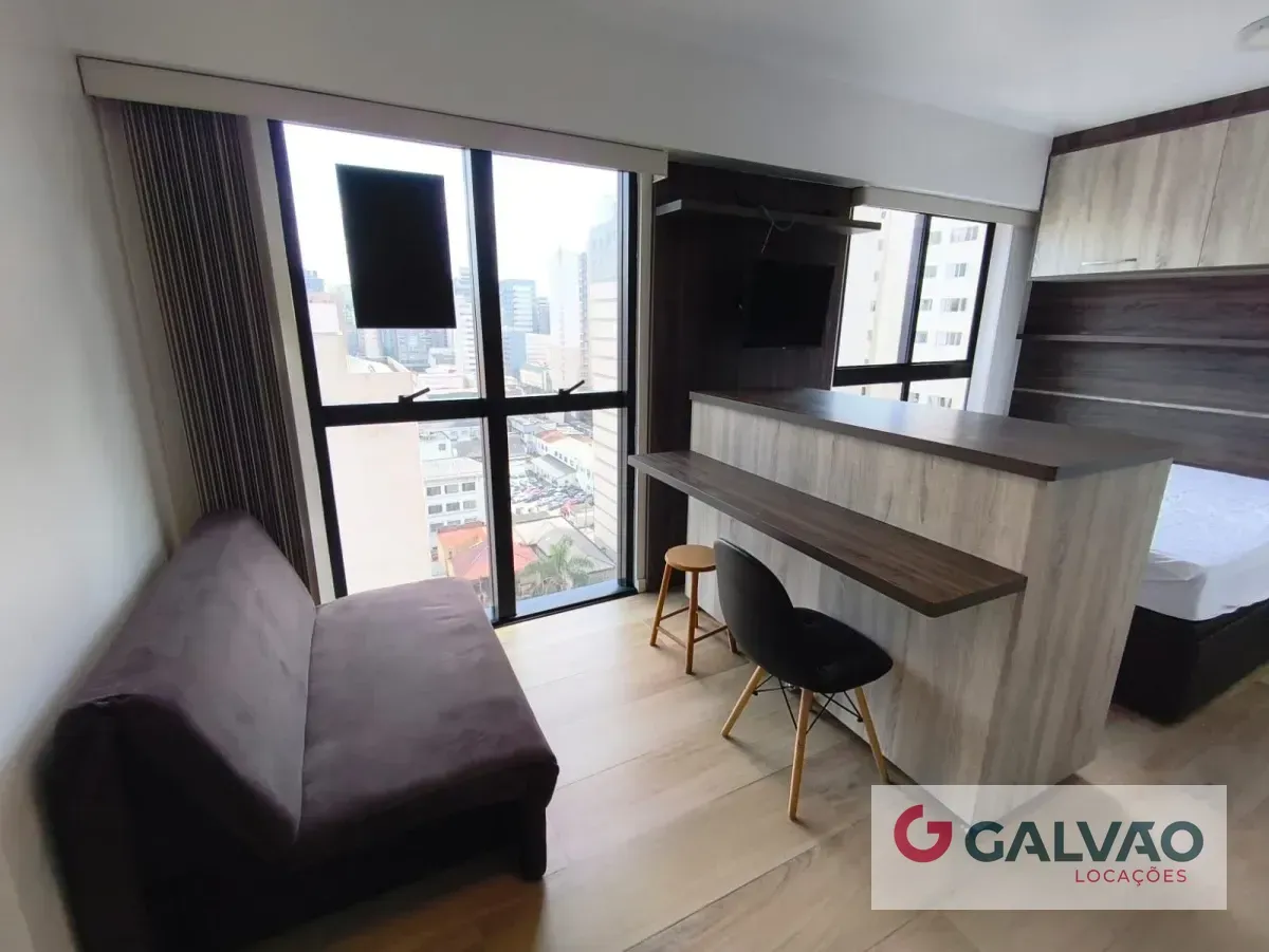 Furnished one-bedroom, 21 m² apartment in Curitiba