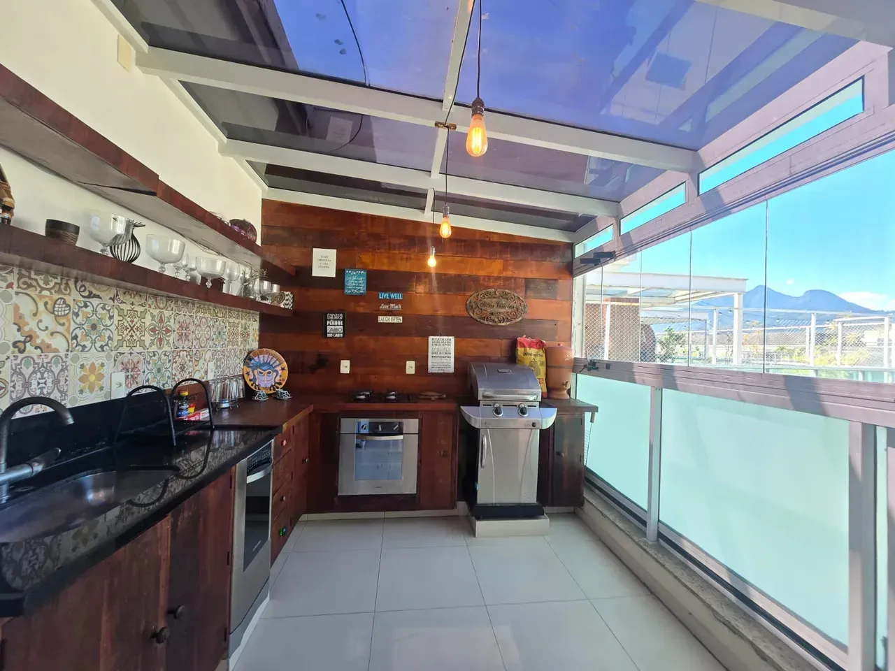 Furnished apartment with open-plan kitchen and terrace — photo 7