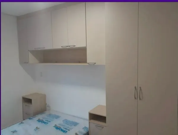 Furnished studio in a building with a gym