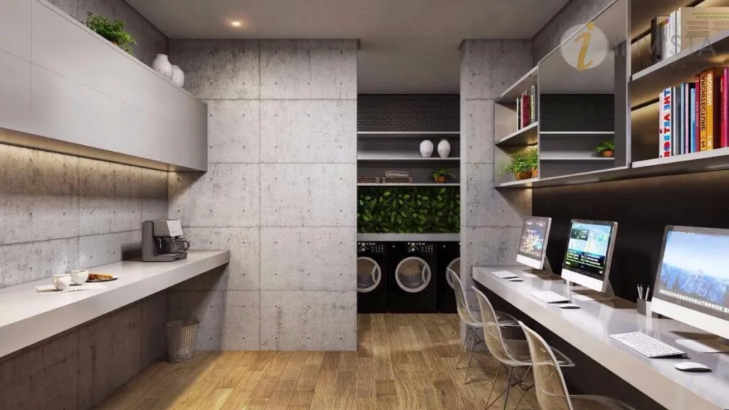 2-bedroom apartment in a building with a pool — photo 27