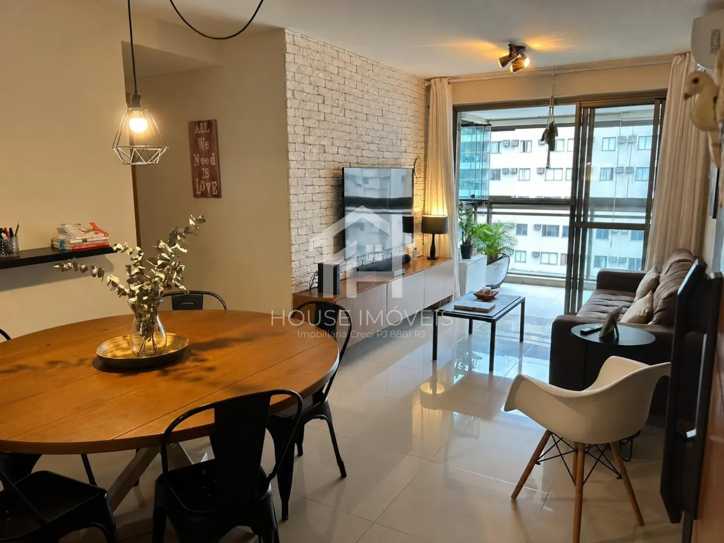 Departamento de 87 m² con lavadora y espacio de home office