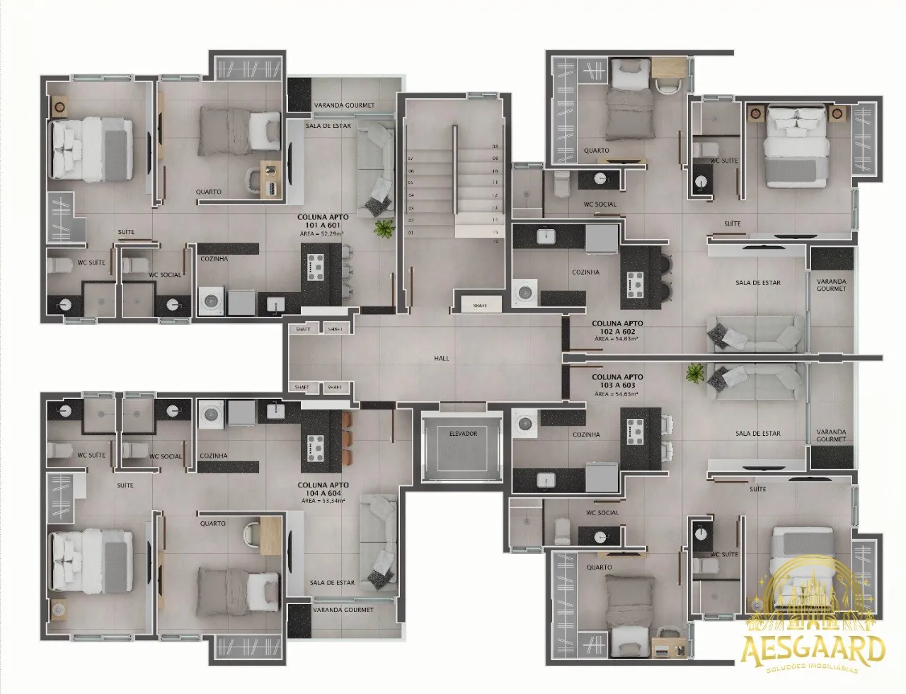 Apartamento mobiliado, 52 m², com espaço de home office — photo 29