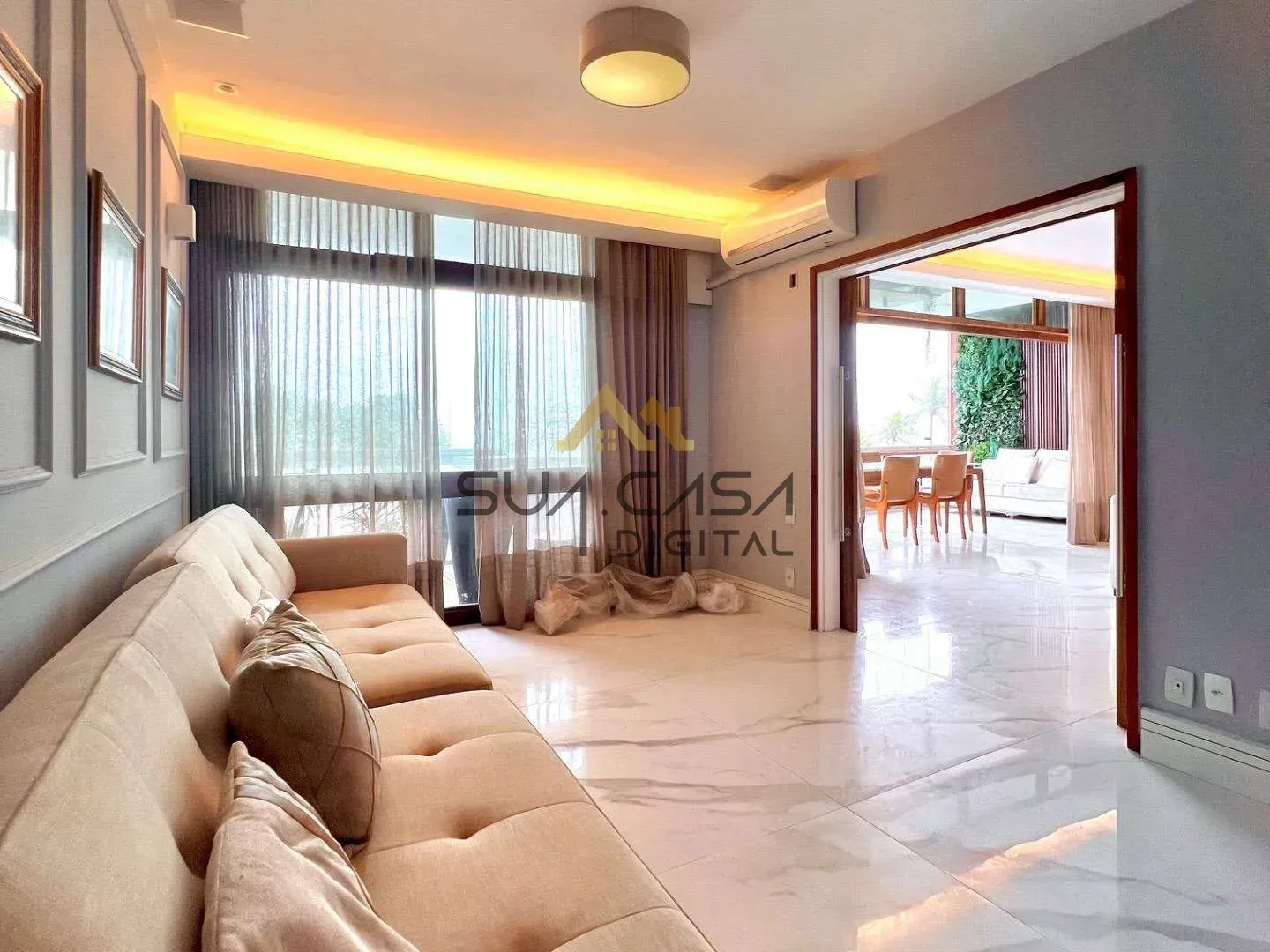 Apartamento mobiliado, 208 m², com janelas do piso ao teto — photo 3