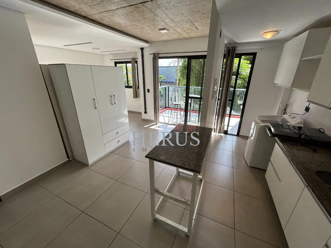 Apartamento de 1 quarto com varanda e churrasqueira — photo 3