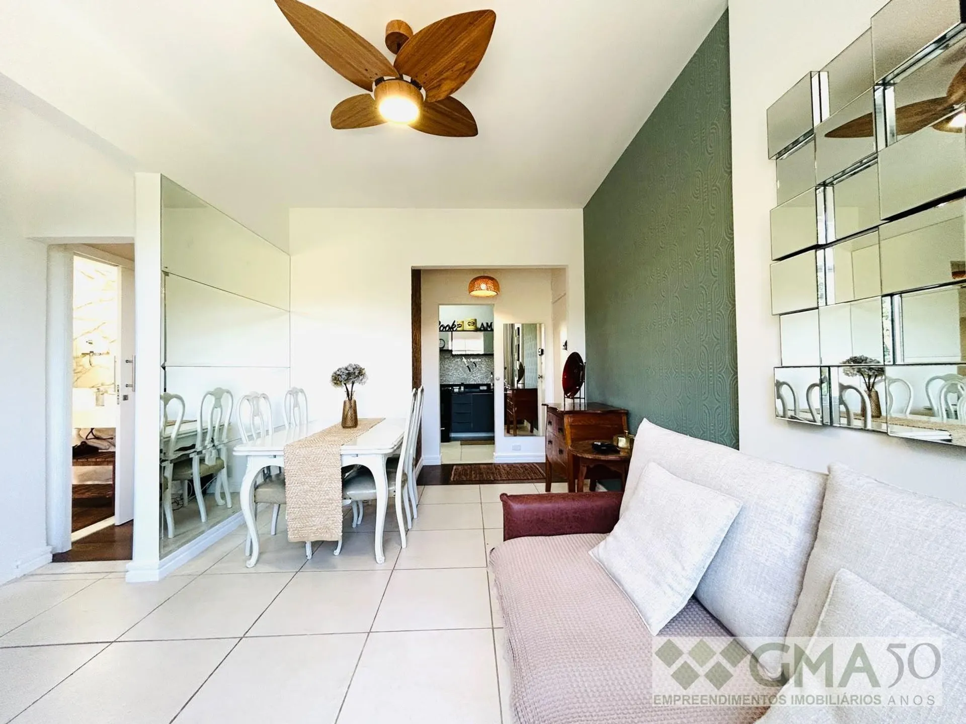 Furnished 90 m² apartment with 2 bedrooms and green views — photo 21