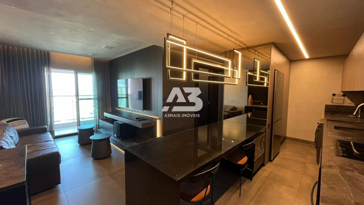 65 m² furnished studio with open-plan kitchen