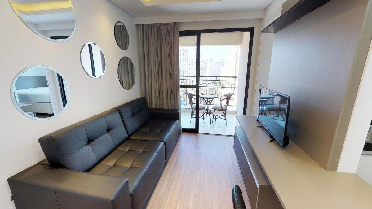One-bedroom apartment with a home office in Curitiba